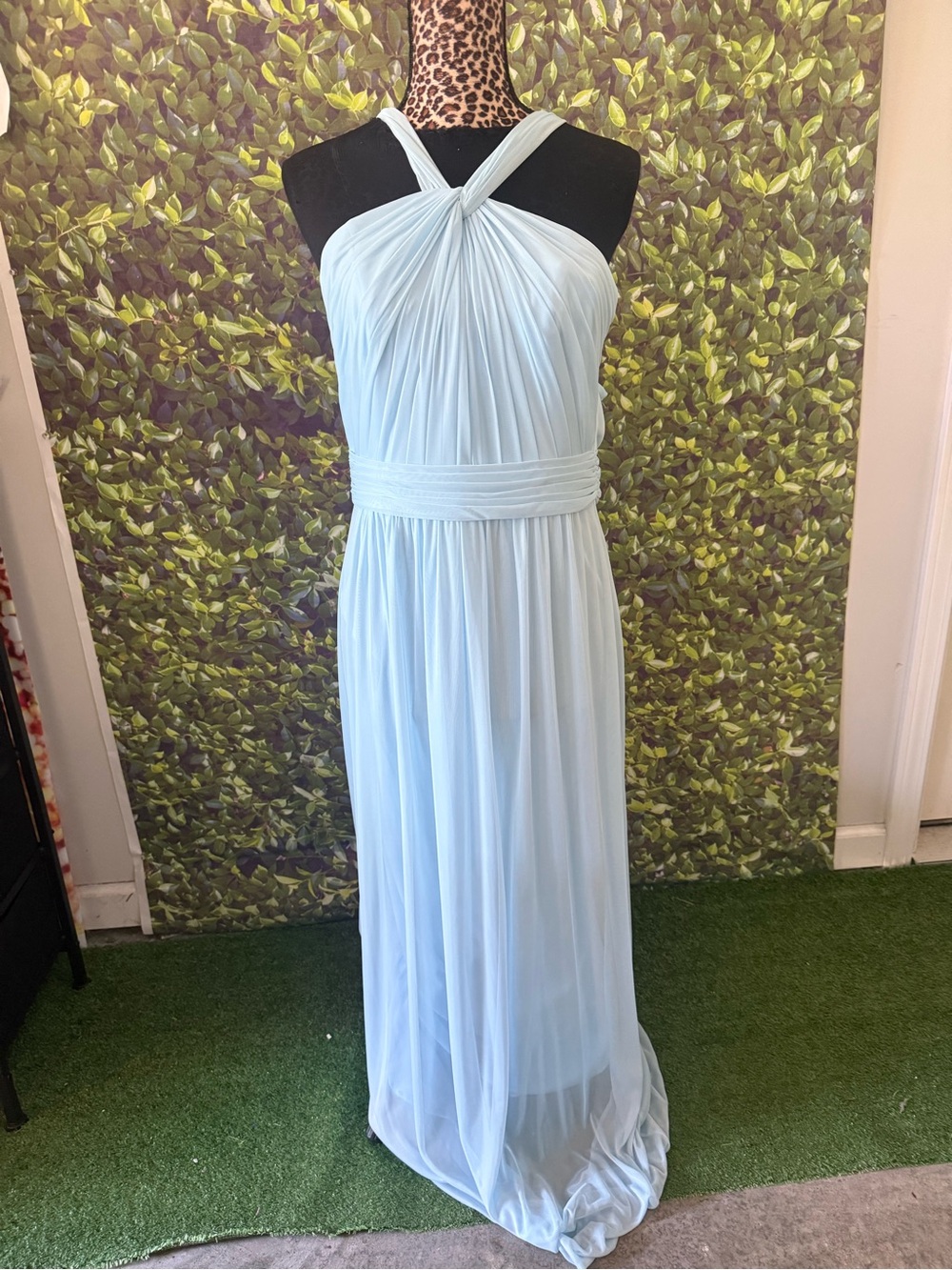 Light Blue Halter Chiffon Maxi Dress p28